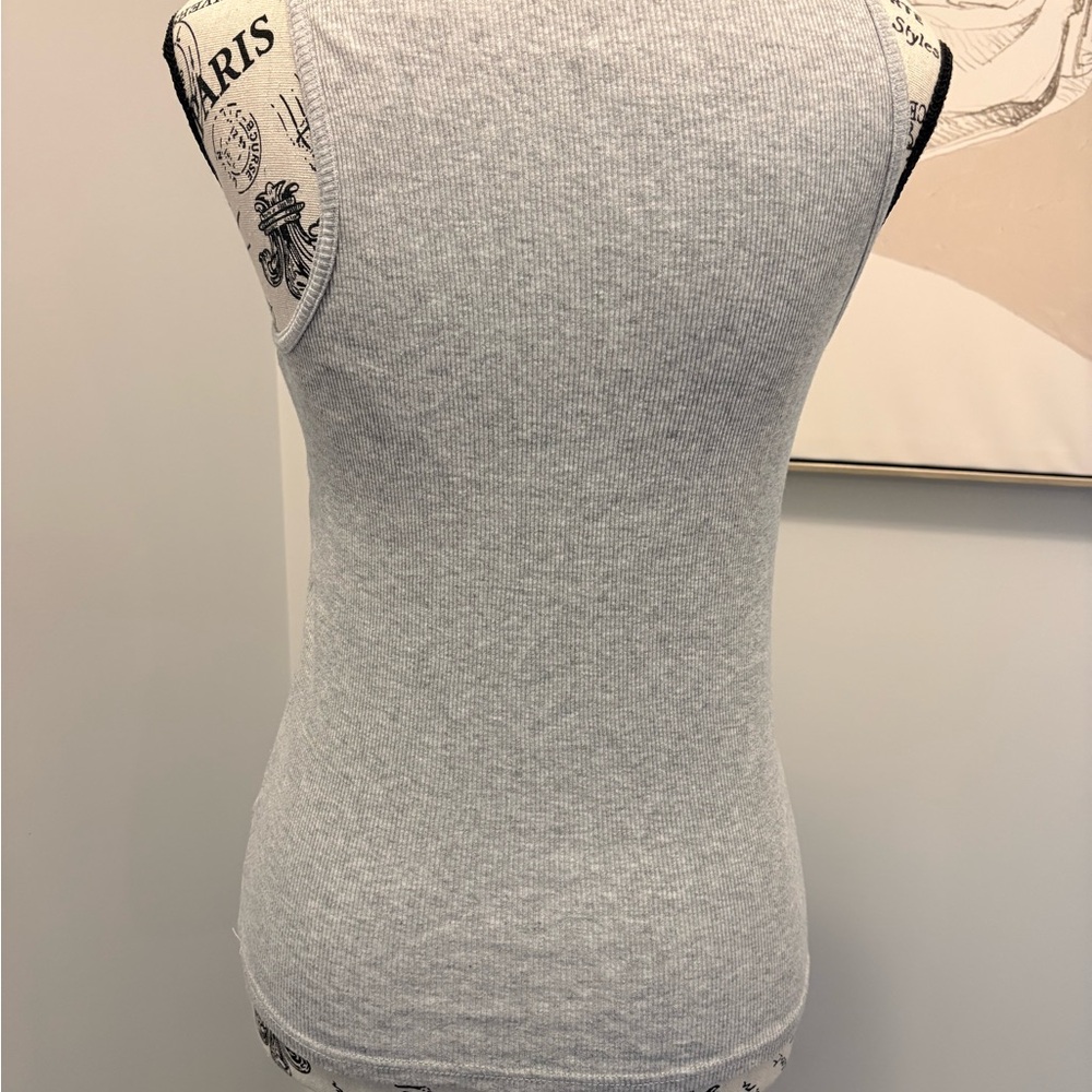 George Gray Ribbed Tank Top - Size Large - Picture 6 of 10